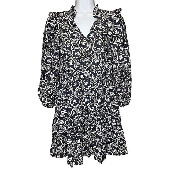 BA&SH Gracie Short Ruffle Floral Print Dress NWT Size 2 - Picture 5 of 12